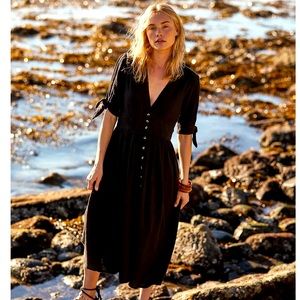 EEUC FREE PEOPLE - LOVE OF MY MIDI DRESS BLACK